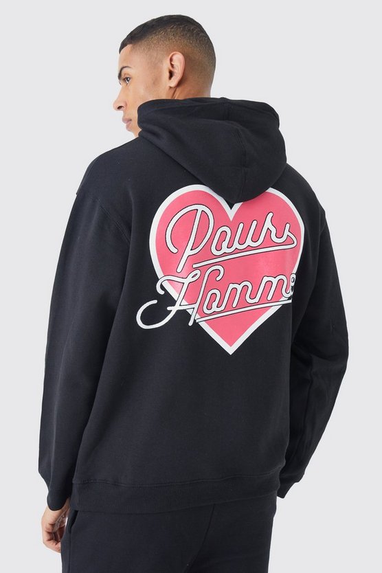 Oversize Hoodie mit Herz-Print