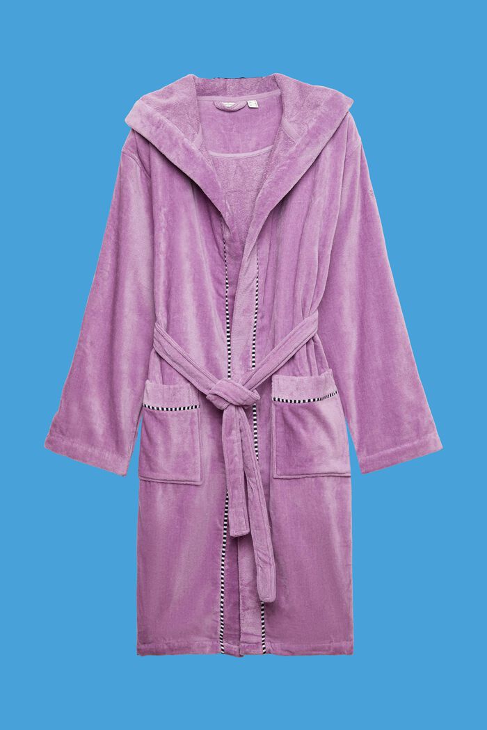 Velours-Bademantel, 100% Baumwolle
