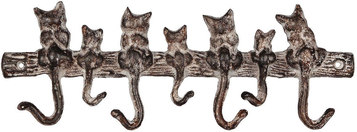 Ambiente Haus Wandhaken Haken aus Gusseisen - 7 Katzen, (1-St)