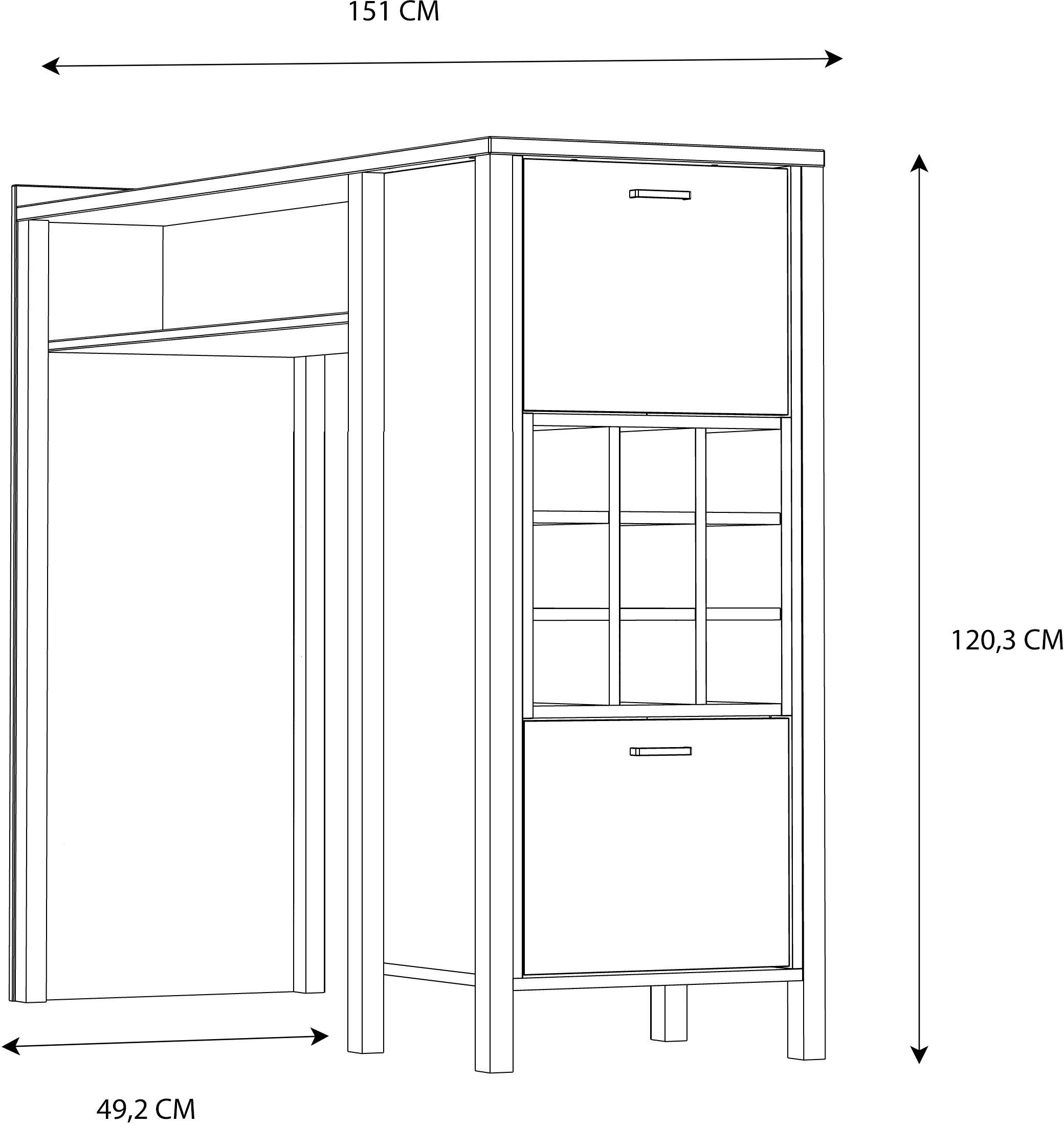 FORTE Barschrank Breite ca. 151,5 cm