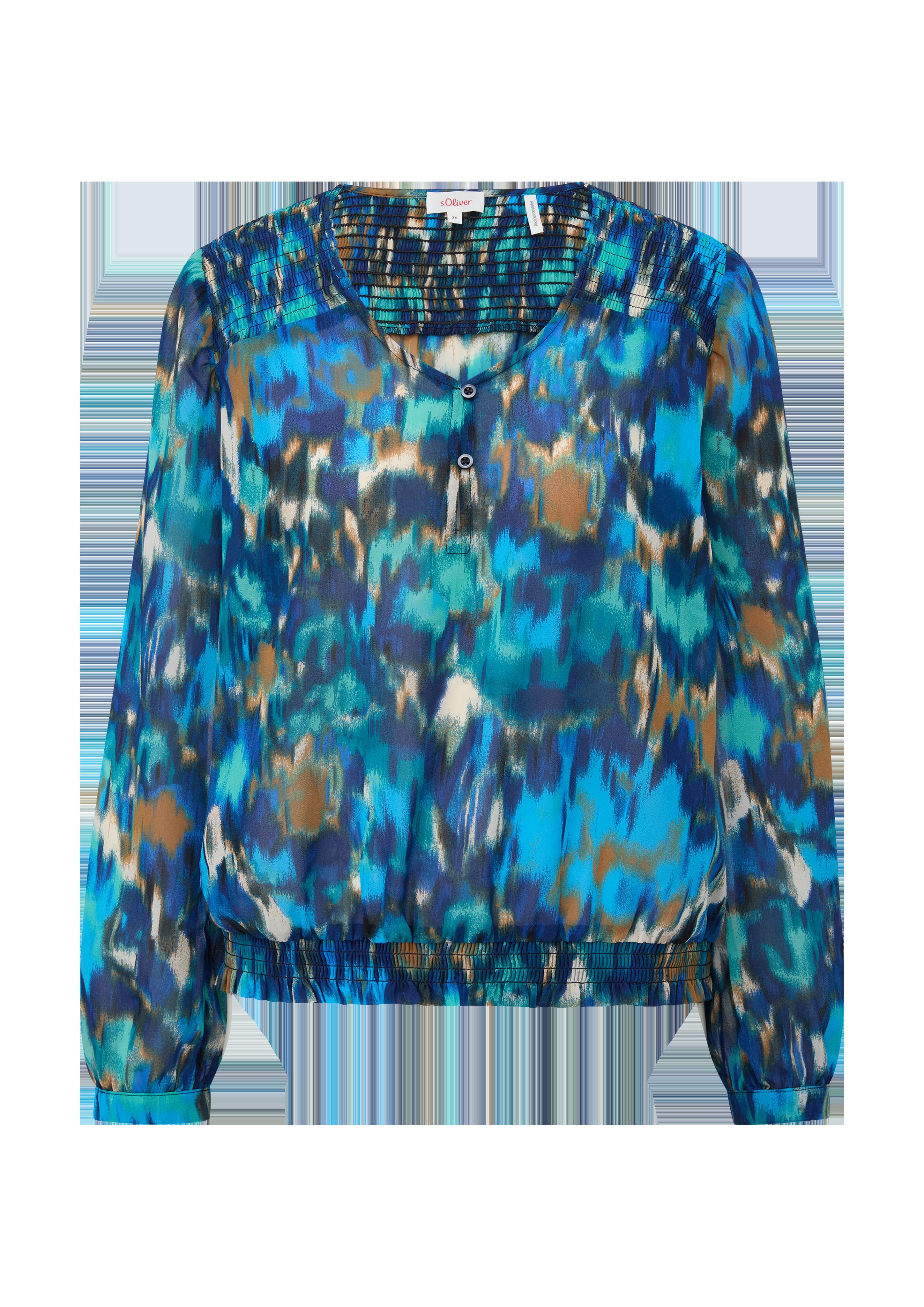 Chiffonbluse mit Allover-Print  2135658-59A0