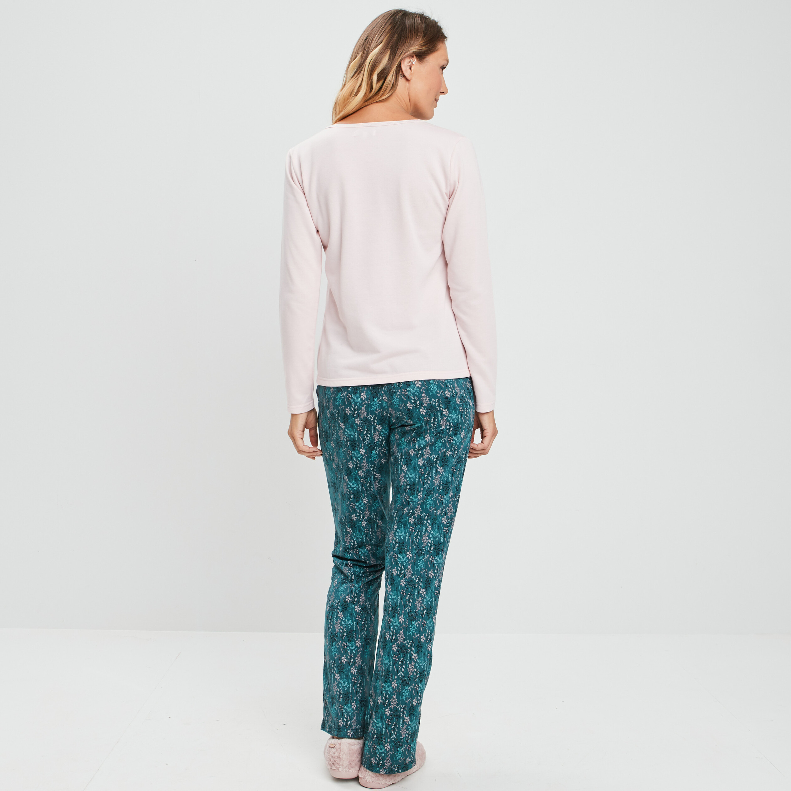 Ensemble pyjama 2 pièces vieux rose femme | La Halle