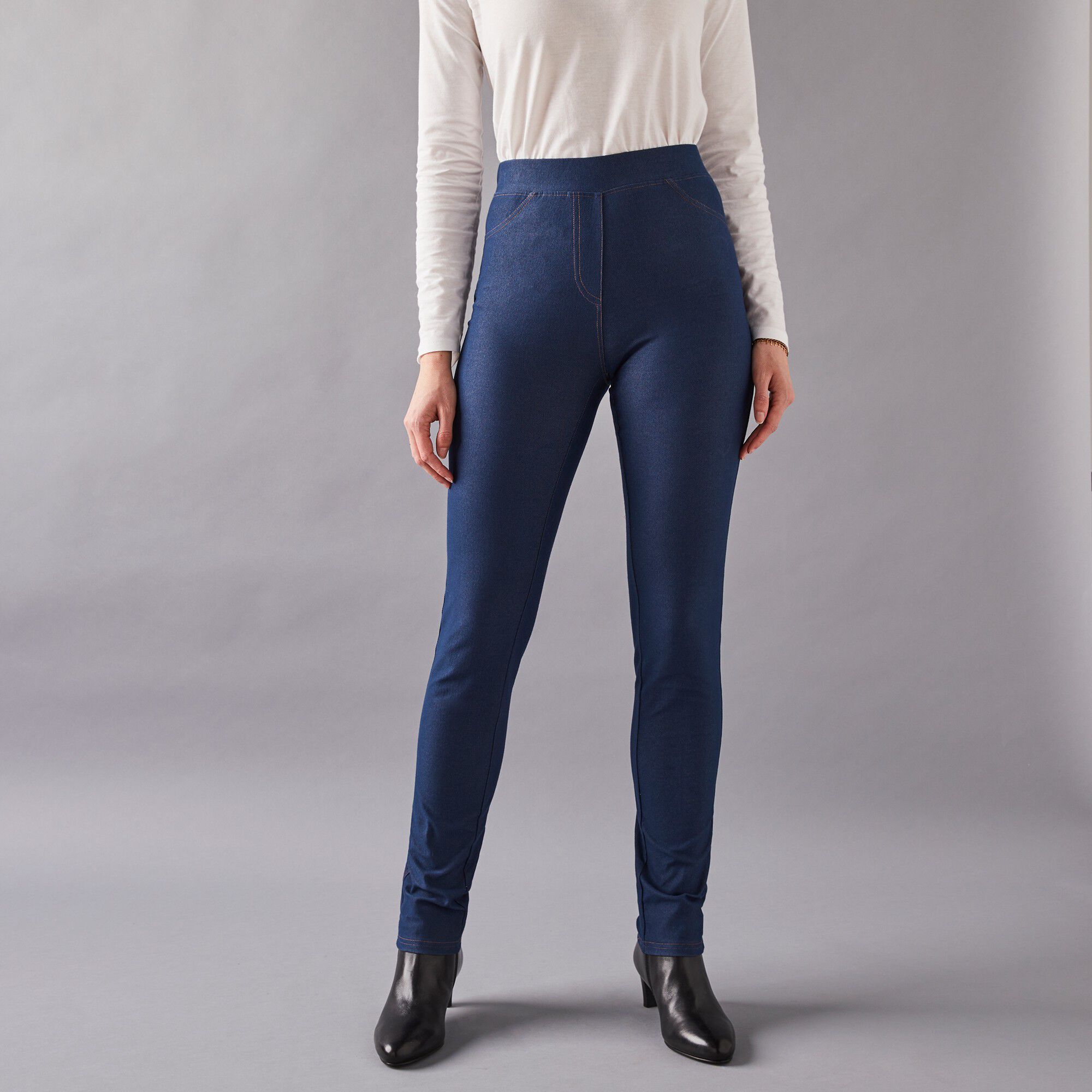 Jegging maille effet denim