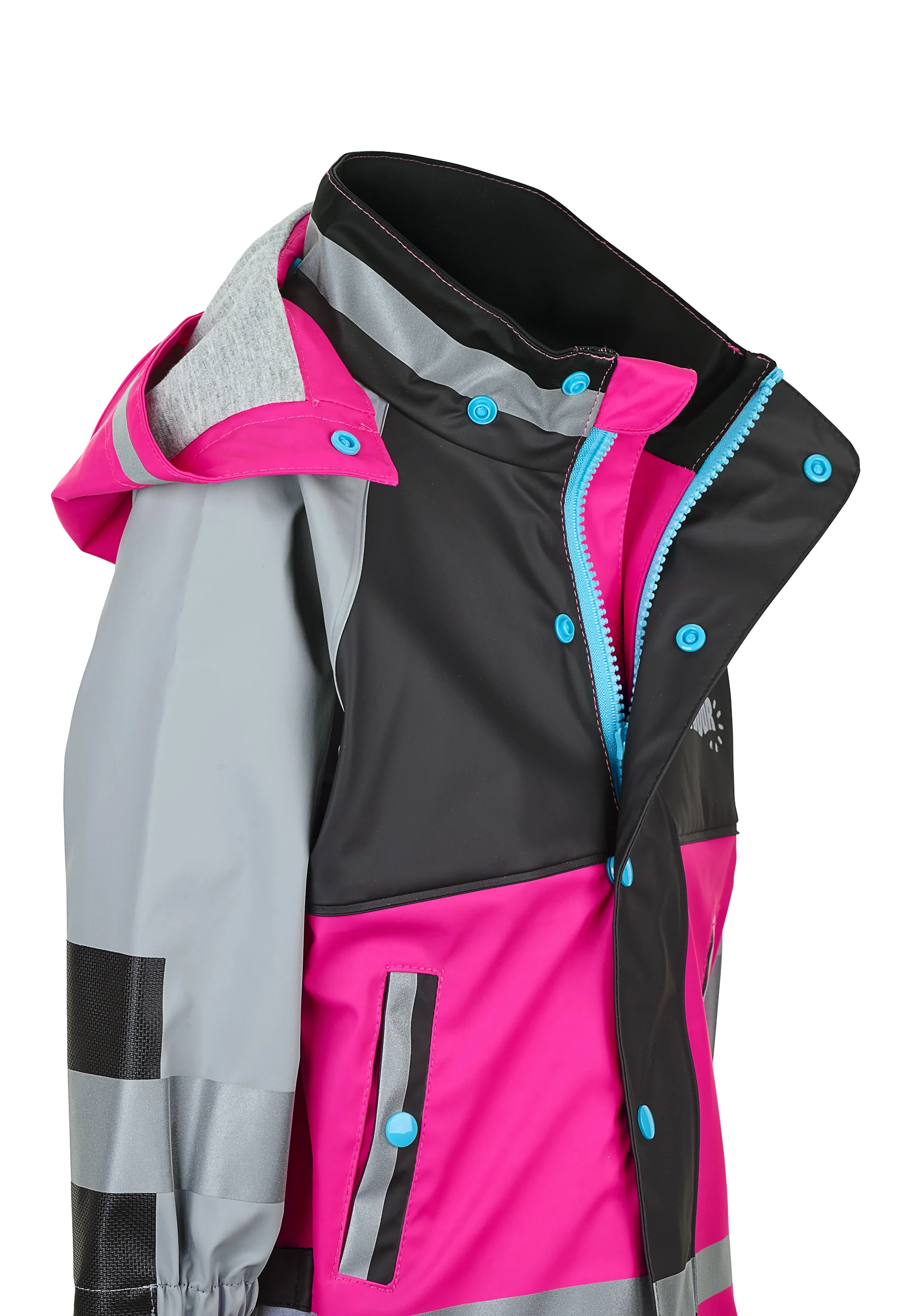 Funktions-Regenjacke mit Reflektoren, wasserdicht