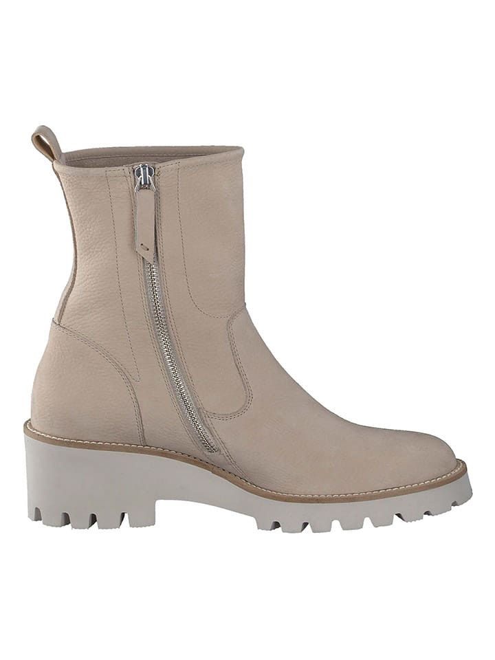 Paul Green Leder-Stiefeletten in Beige günstig kaufen
