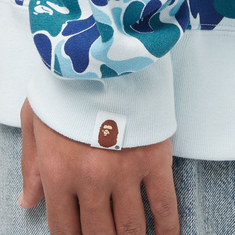 A Bathing Ape Abc Camo Double Shark Full Zip Hoodie blue