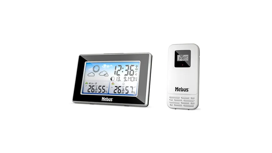Mebus Funk Wetterstation schwarz