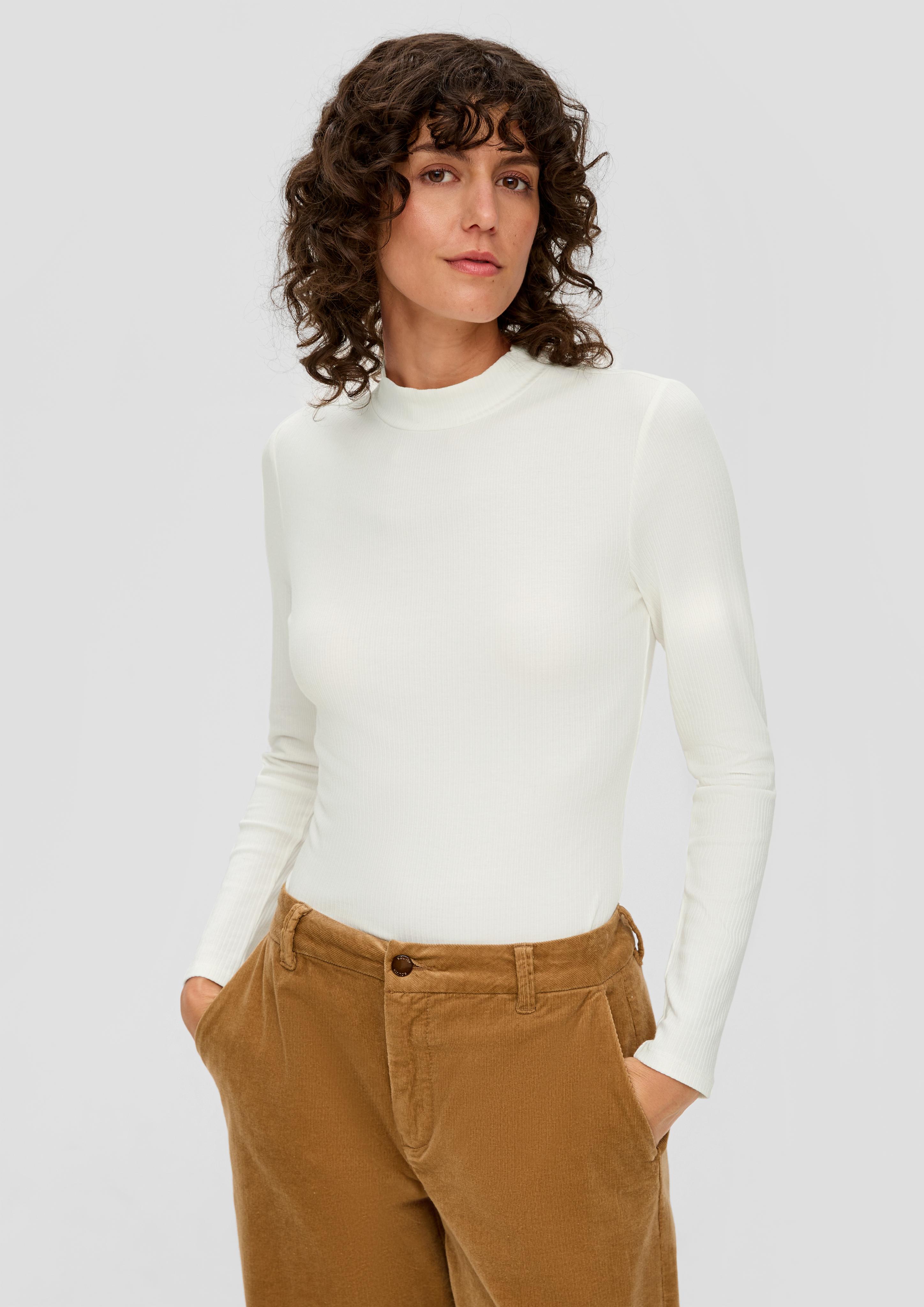 Langarmshirt mit Rippstruktur  2141823-0210