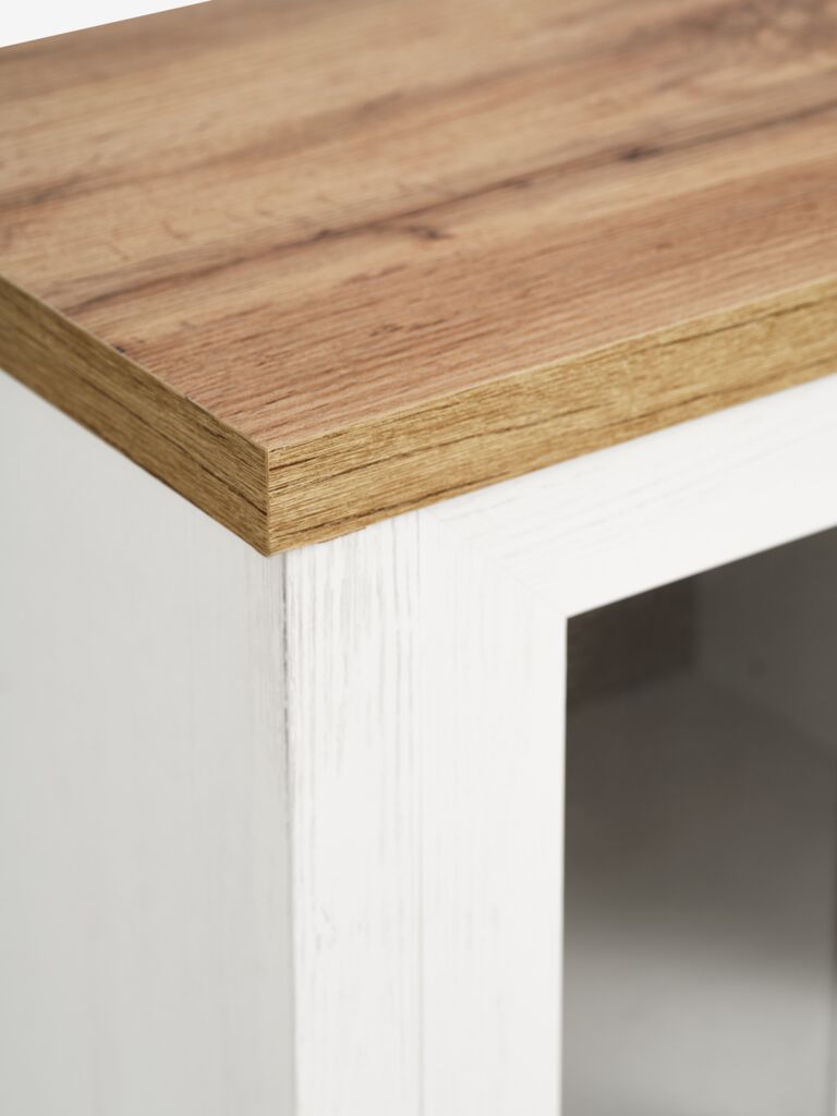 MARKSKEL Top MARKSKEL buffet 2 portes blanc/chêne