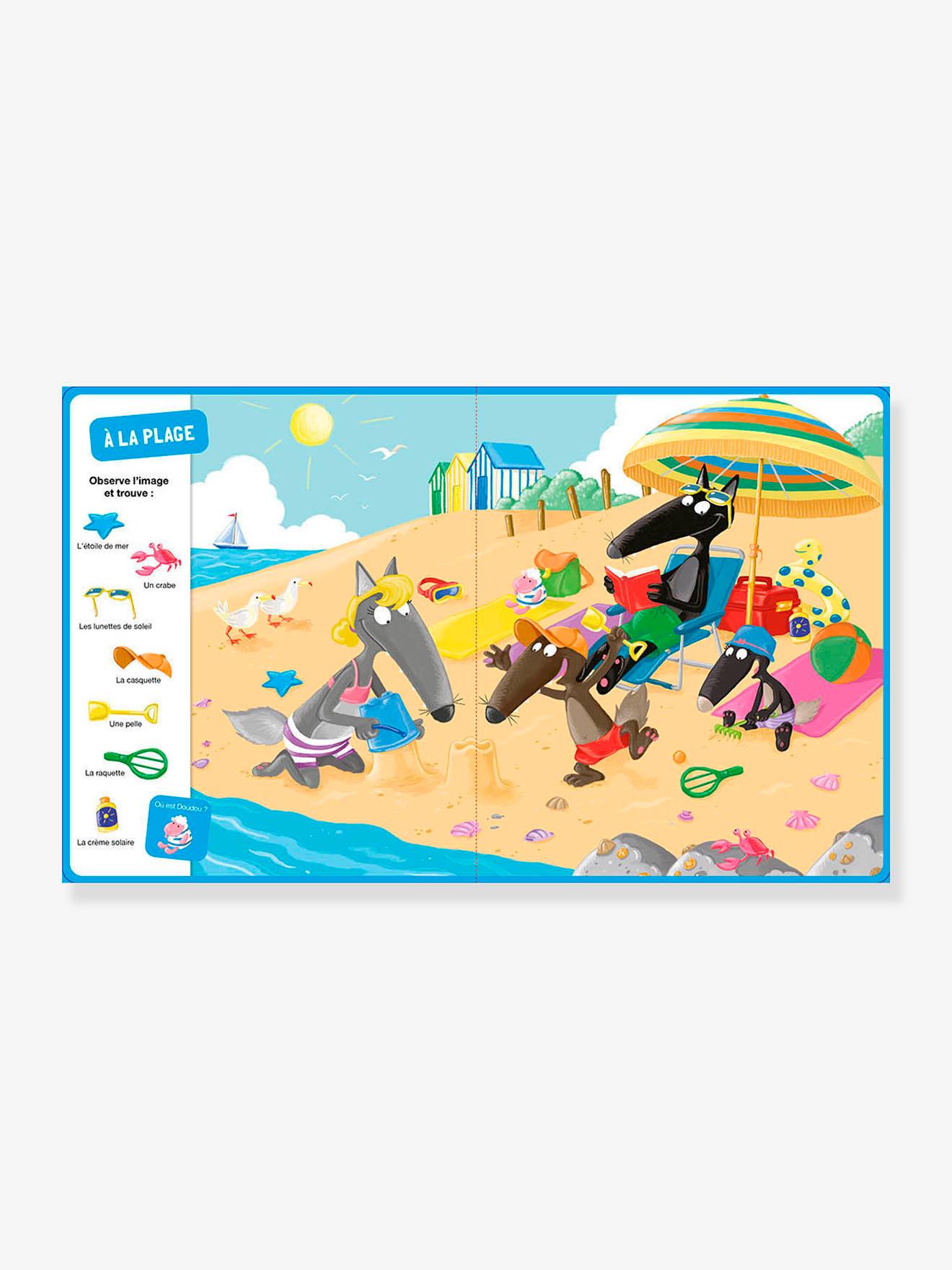 Livre d'activités Cherche et trouve P'tit Loup Vive les vacances AUZOU bleu