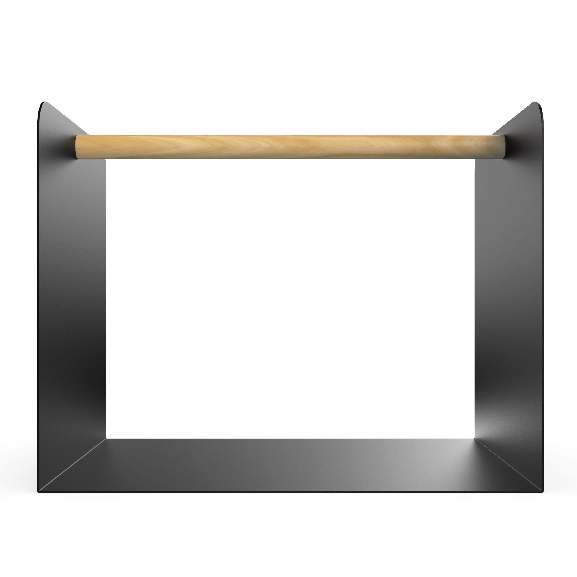 tuning-art Kaminholzregal KR01-BLK Kaminholständer Brennholzregal Edelstahl Pulverbeschichtet