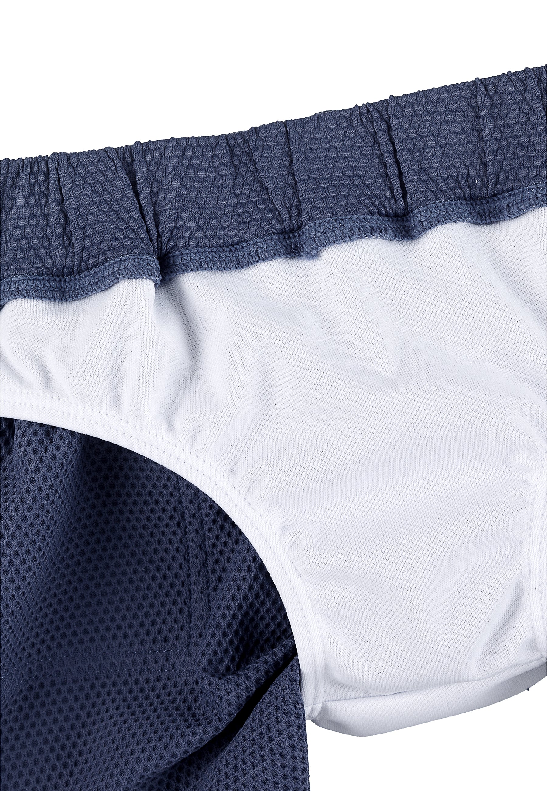 Kinder Badeshorts bedruckt mit Palmen in blau