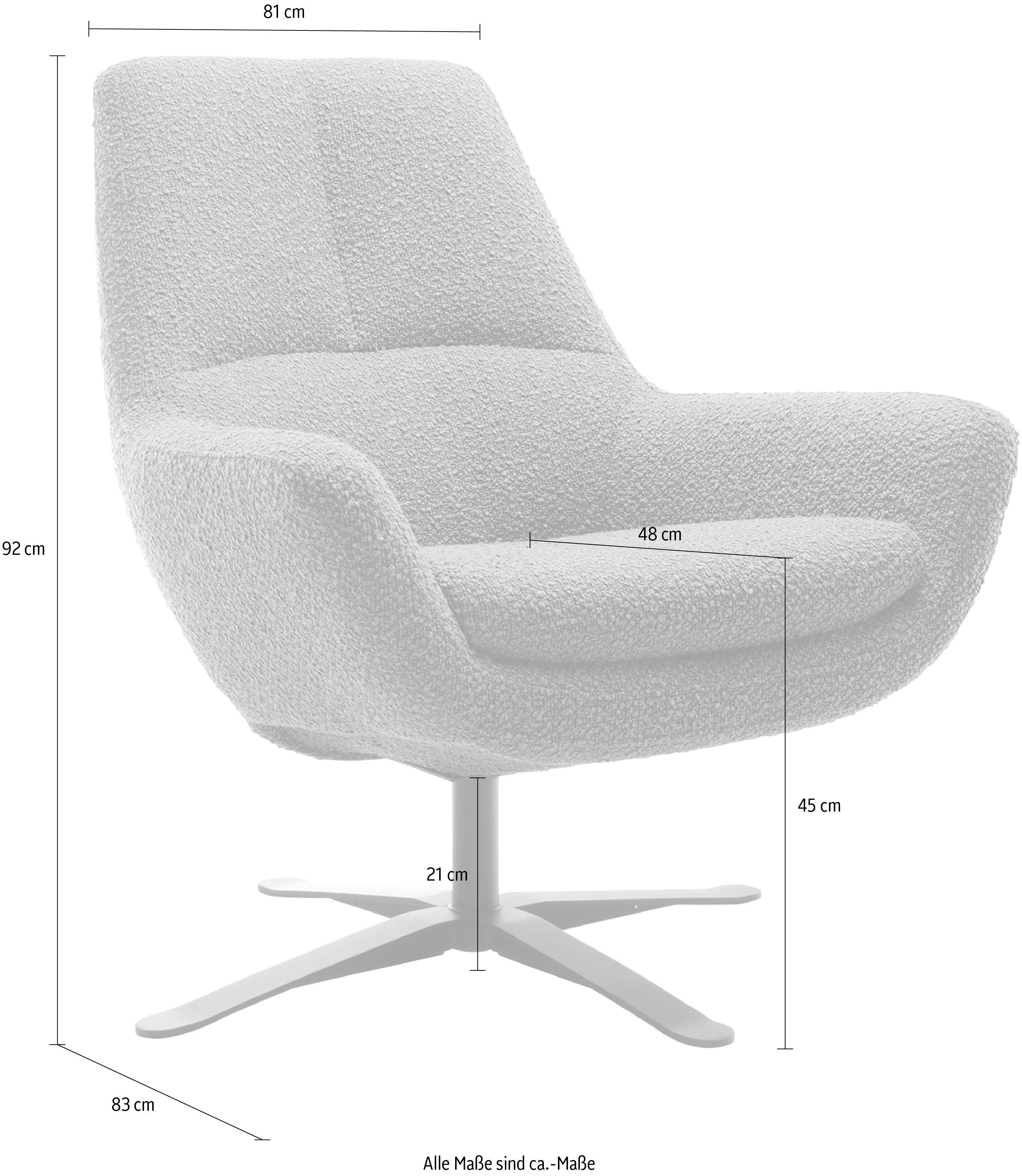 BETYPE Drehsessel Be Organic Standard Back, in elegantem Design mit Drehfunktion