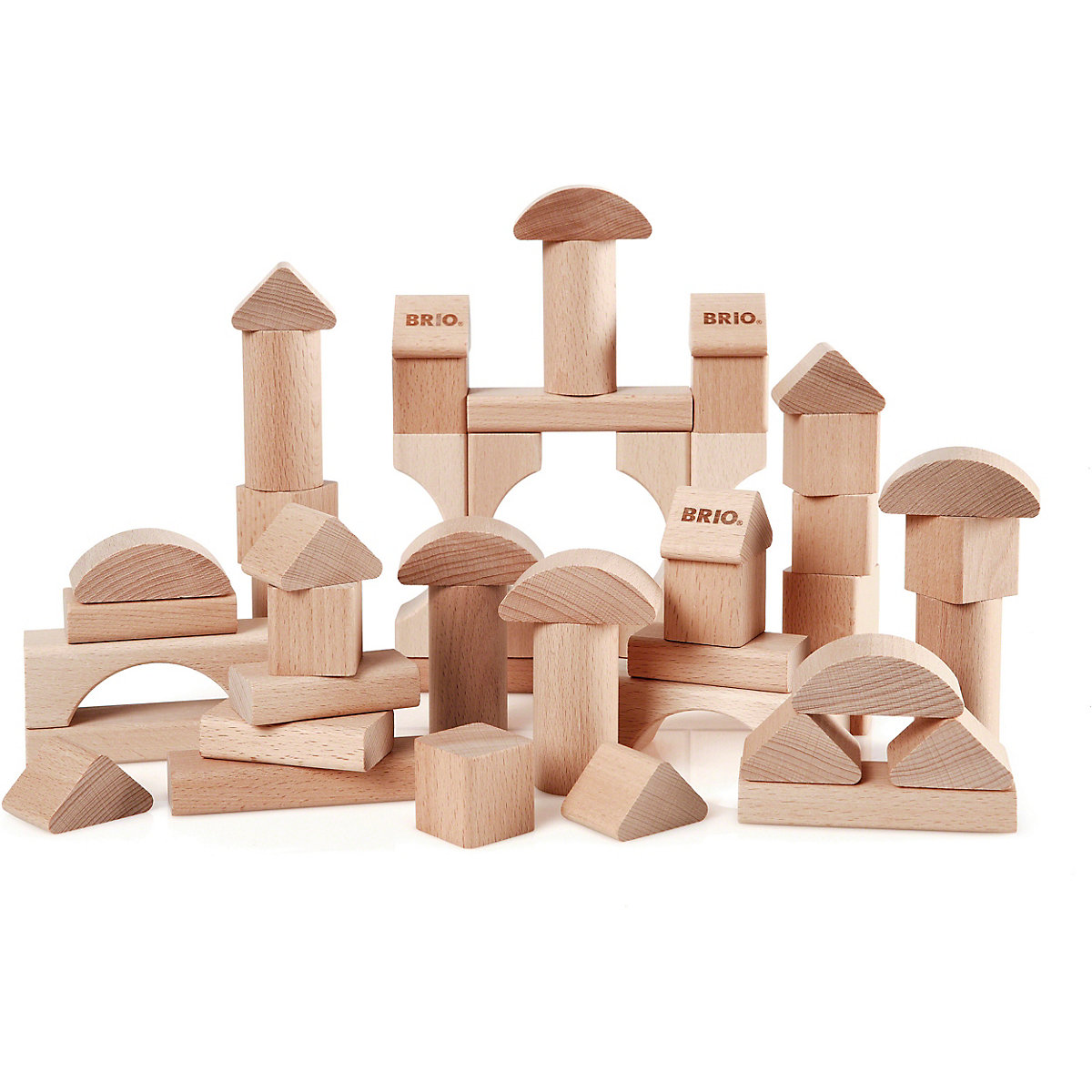 Natur Holzbausteine, 50 Teile