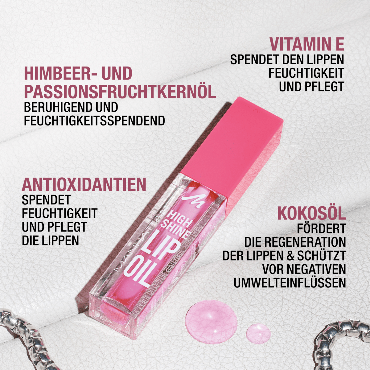 Lippenöl High Shine 004 Vivid Red, 4,5 ml