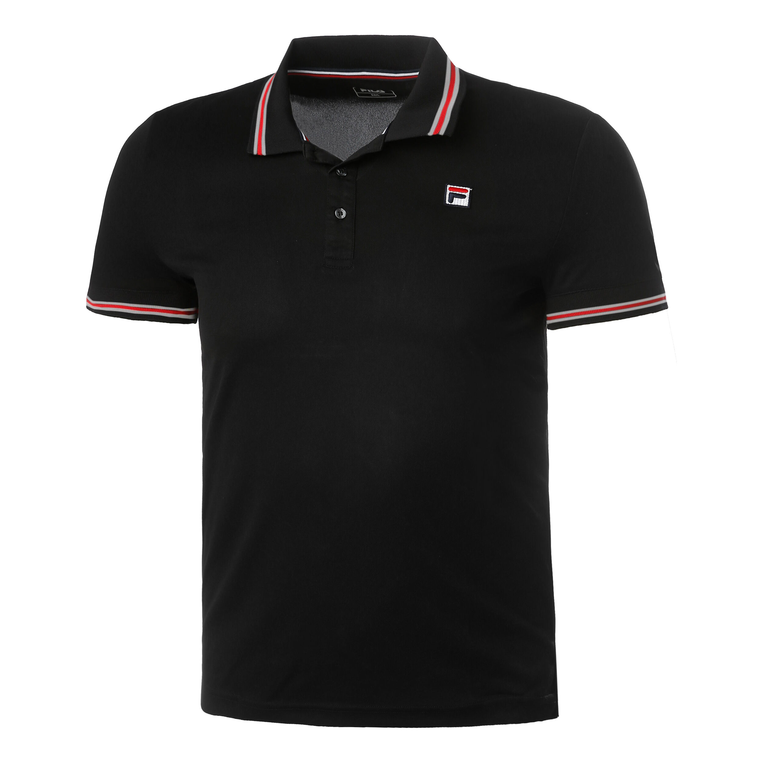 Piro Polo Herren - Schwarz, Rot