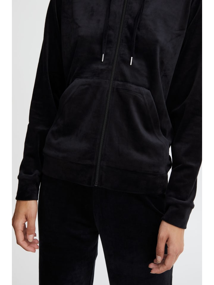 b.young Jogginganzug BYMITZA SET 3 - 20810786  Jogginganzug in Samt-Optik in black denim günstig kaufen