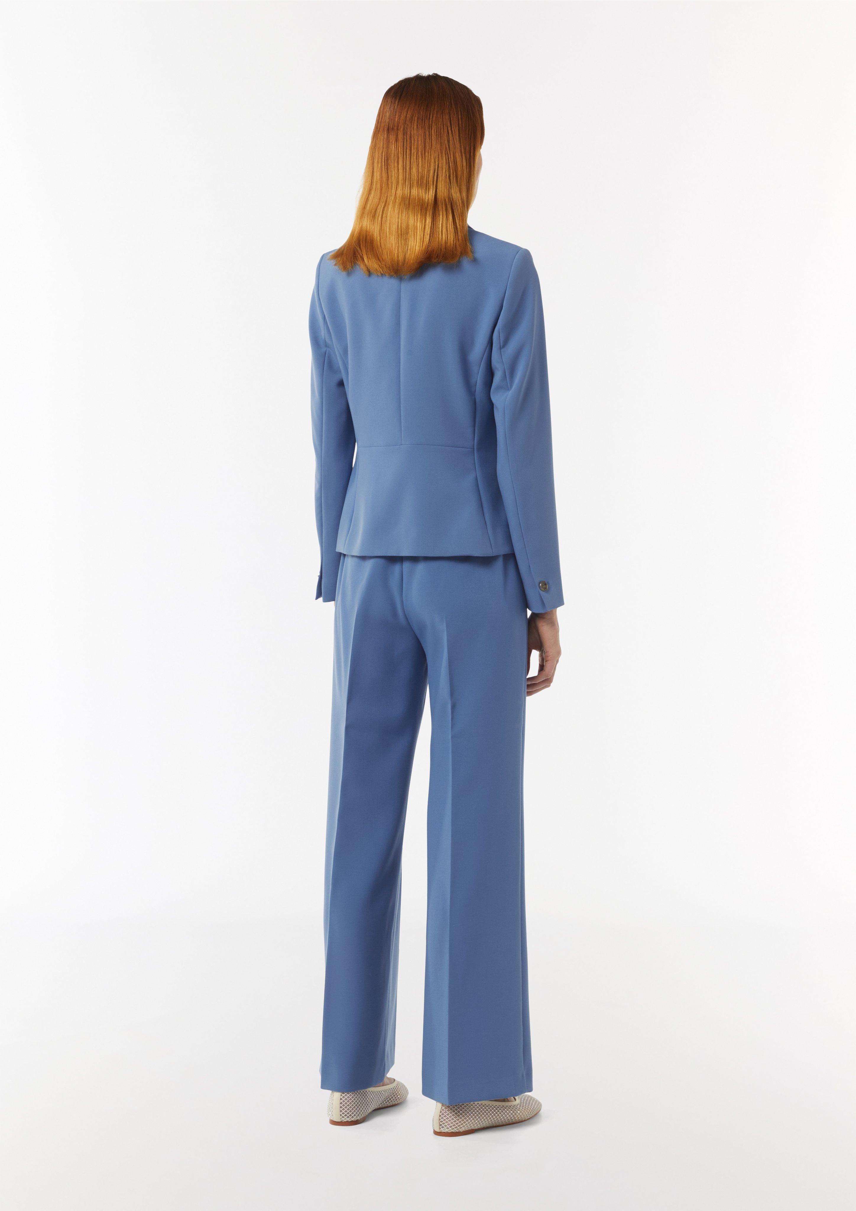 Leicht antaillierter Twillblazer mit Reverskragen - blau
