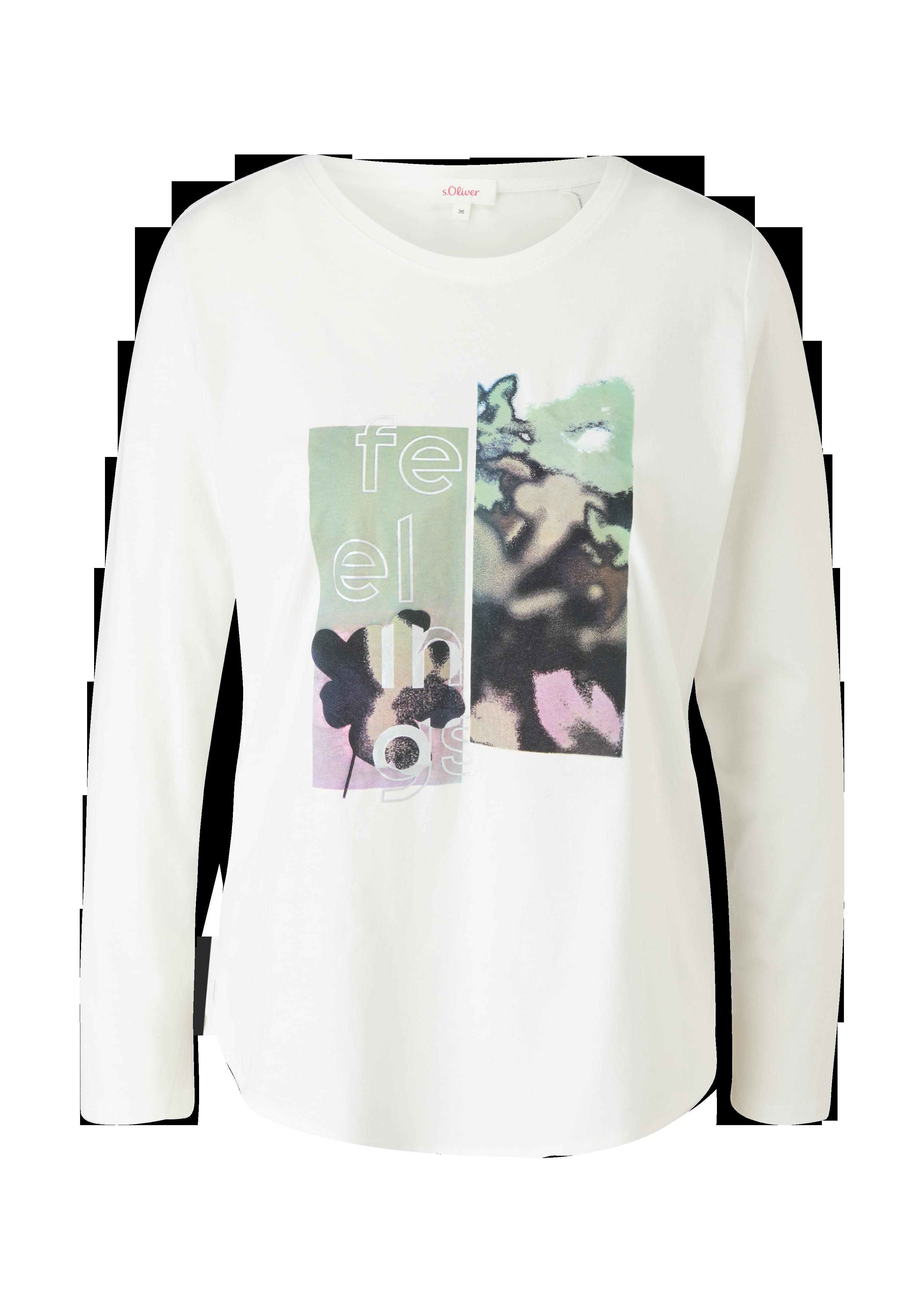 Baumwoll-Shirt mit Effektprint  2122517-02D2