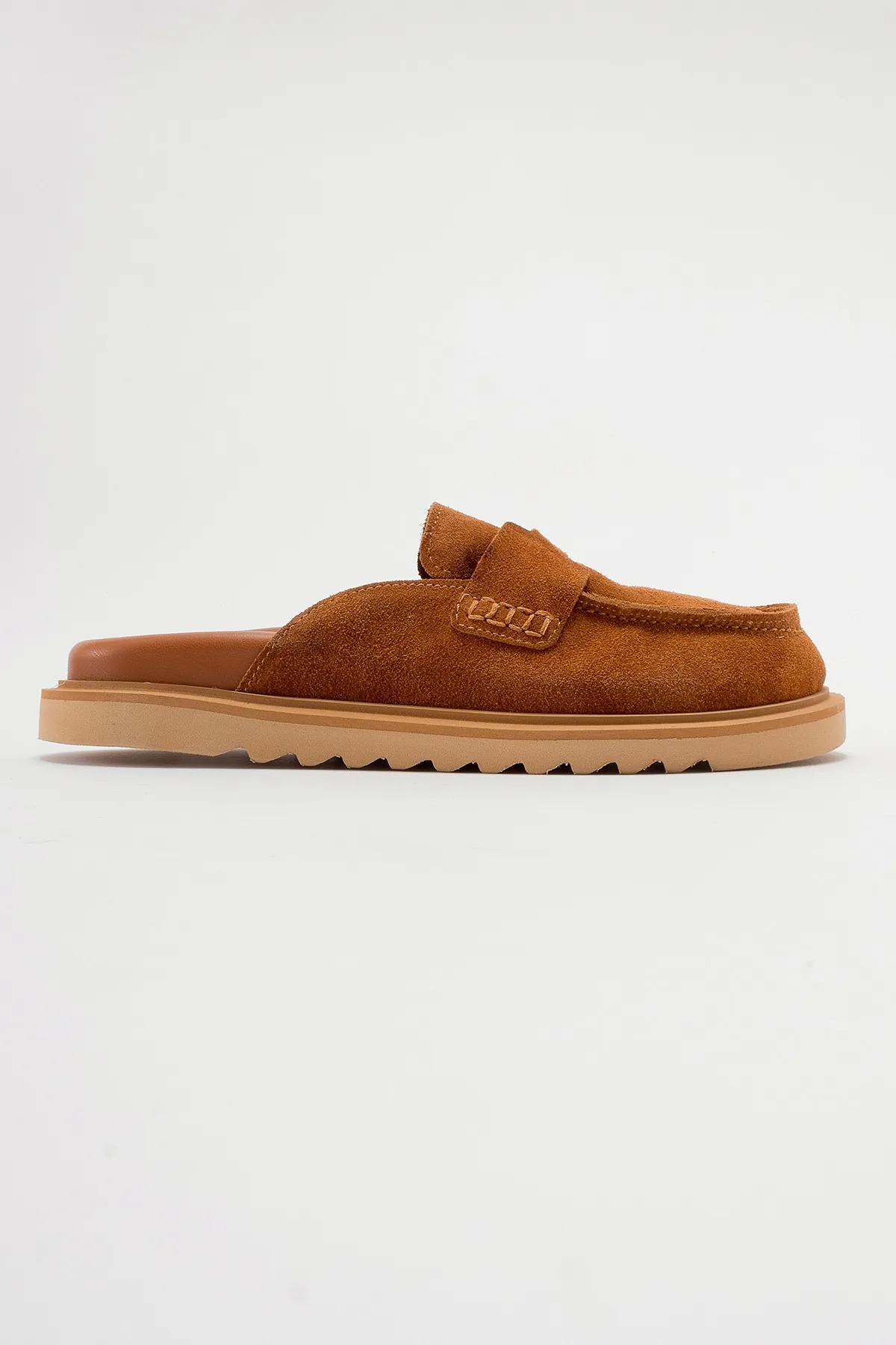 LuviShoes  LAVEN Damen-Hausschuhe aus braunem Wildleder aus echtem Leder