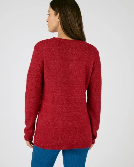 Pull maille ajourée et point fantaisie Thermolactyl