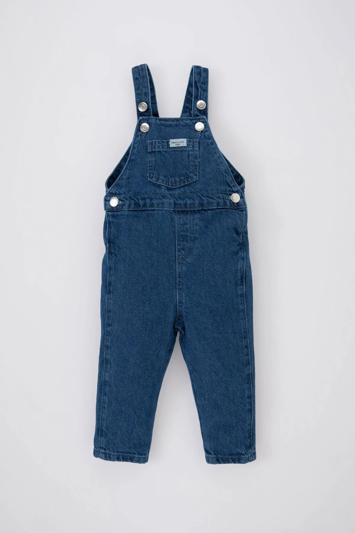DeFacto  Bedruckter Jeans-Jumpsuit für Babys mit Label-Aufdruck