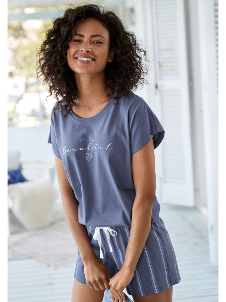 VIVANCE DREAMS Shorty in blau-gestreift günstig kaufen