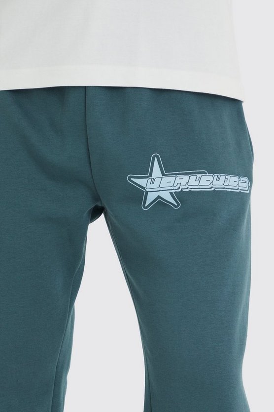 Tall Jogginghose mit geteiltem Saum und Worldwide Stern Print