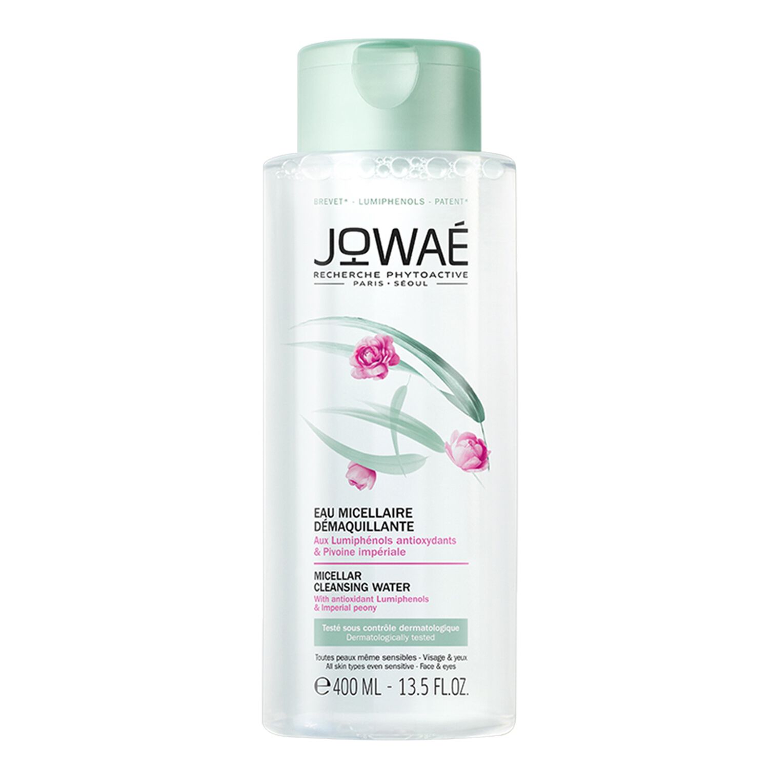 jowaé Eau Micellaire Démaquillante Lumiphénols Antioxydants & Pivoine Impériale
