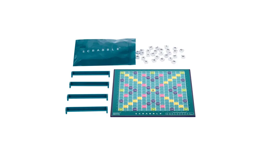 Mattel Games Scrabble Kompakt, Gesellschaftsspiel, Brettspiel, Reisespiel