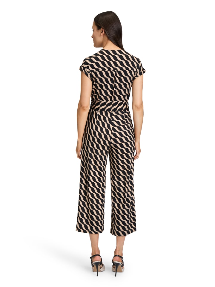 Betty Barclay Jumpsuit mit Eingrifftaschen in Schwarz/Beige günstig kaufen