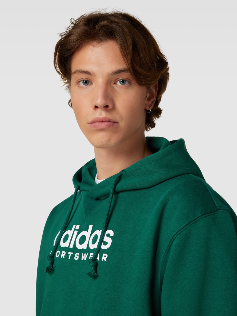 Hoodie mit Label-Print in bottle