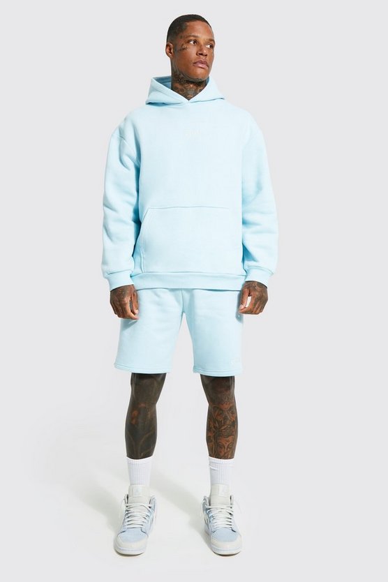 Kurzer Oversize Official Trainingsanzug mit Kapuze
