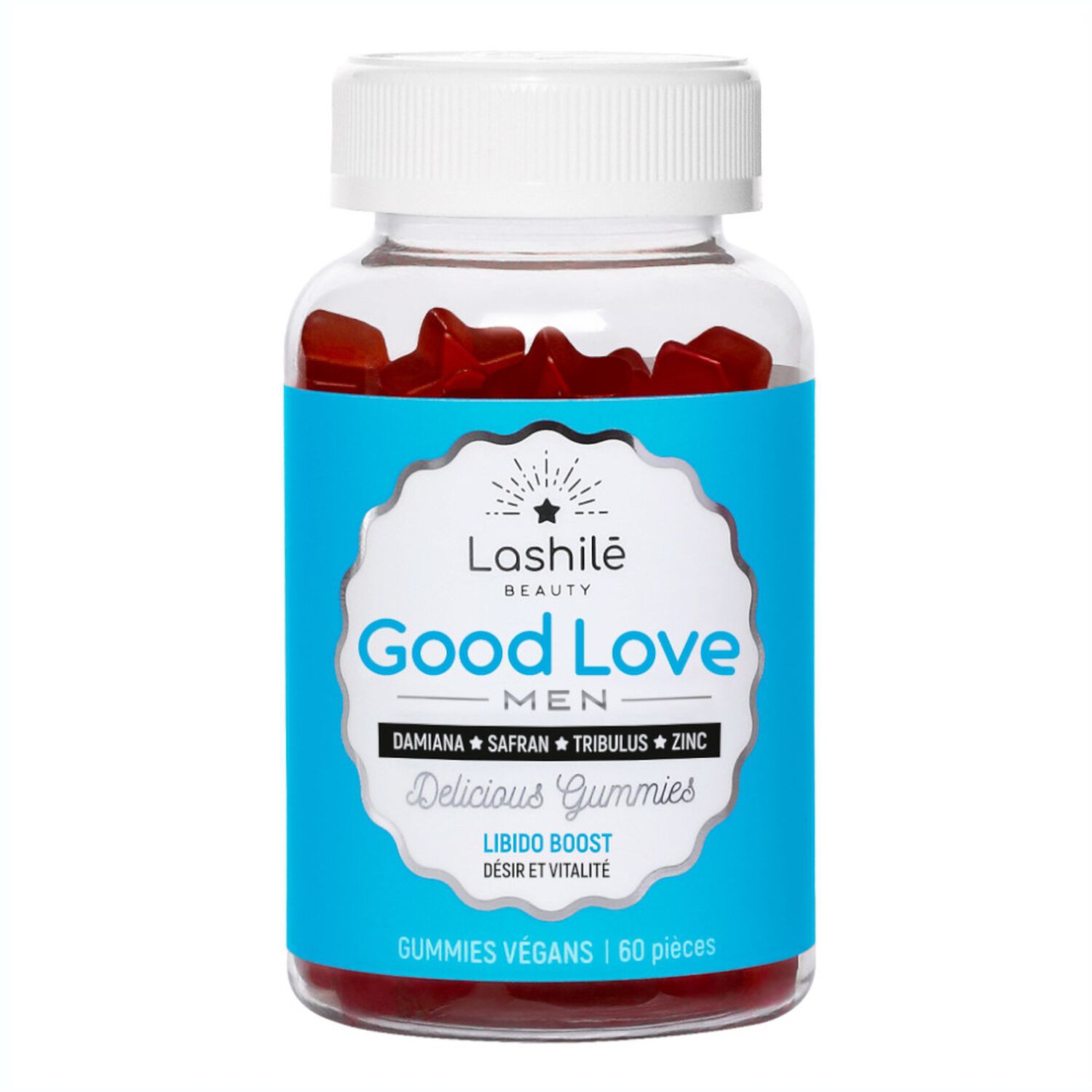 Lashilé Beauty Good Love Men Complément Alimentaire Libido Boost - 60 Gummies
