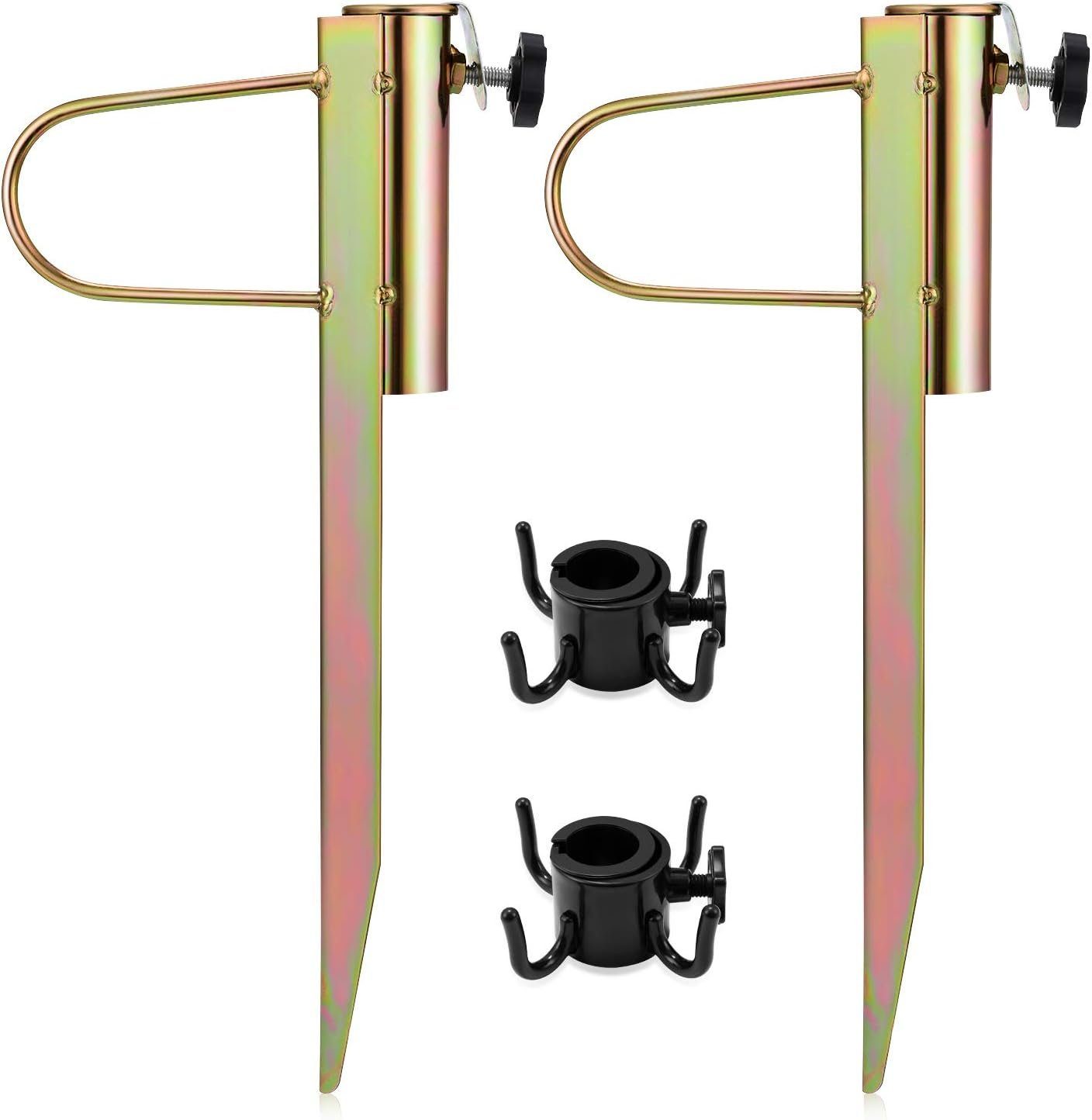 EBUY Balkonklammer Metall Regenschirm Pfahl Windproof Garten Strand Balkon, 1 tlg.