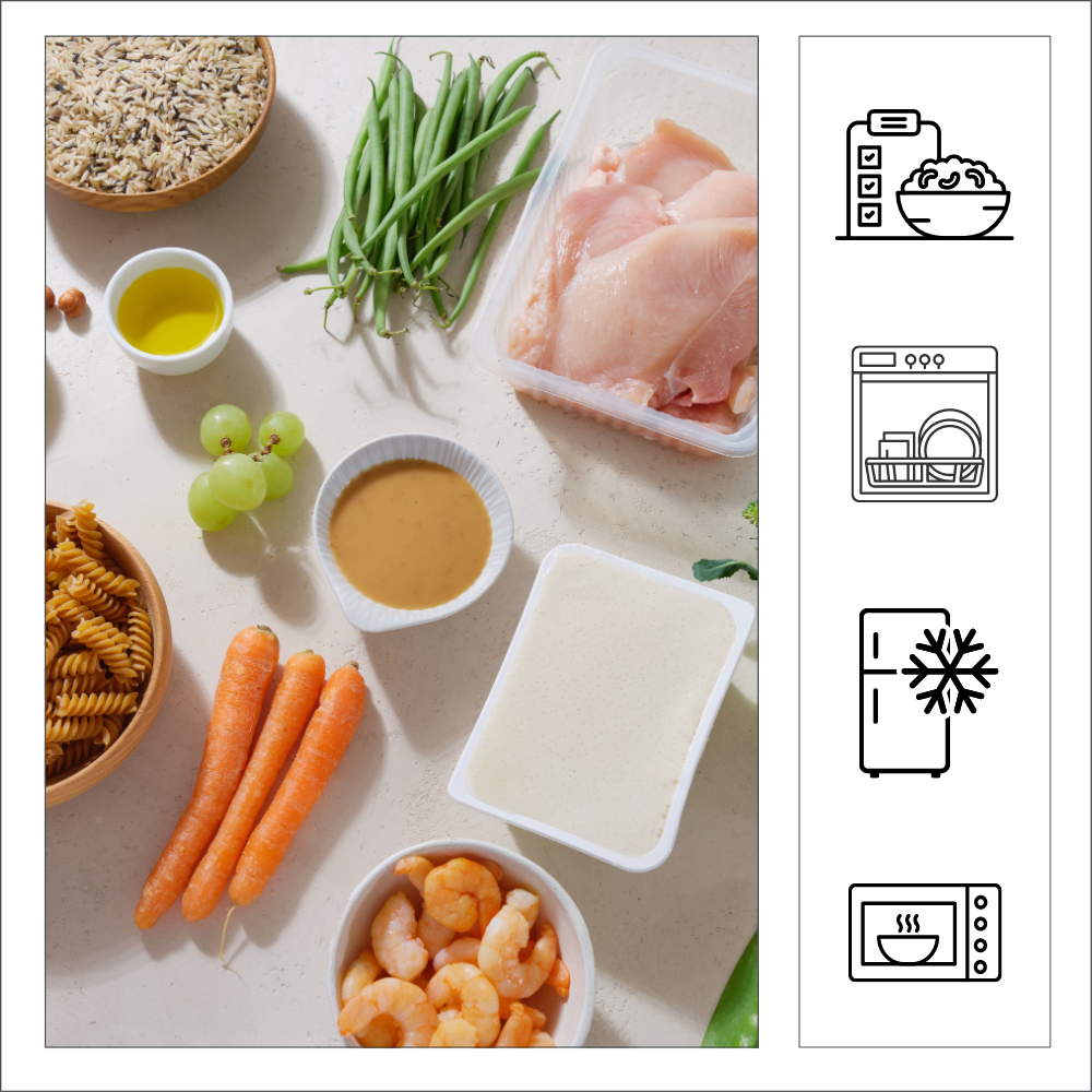 Orange85 Meal prep Set von 20 600 ml Frischebehältern