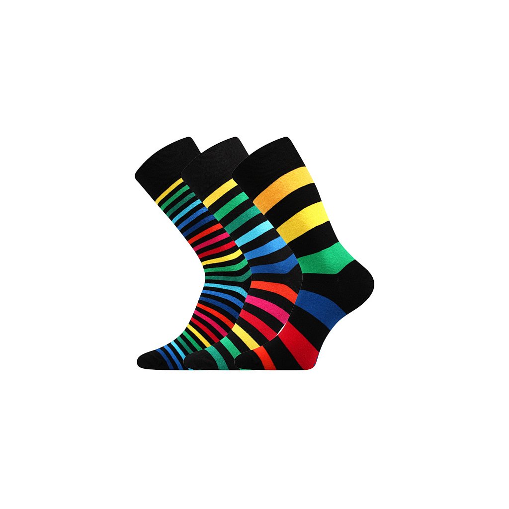 Lonka Deline II Mischfarbe mit Schwarz Socken, 3 Paare