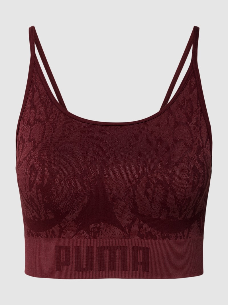 Bustier mit Logo-Stitching in bordeaux rot
