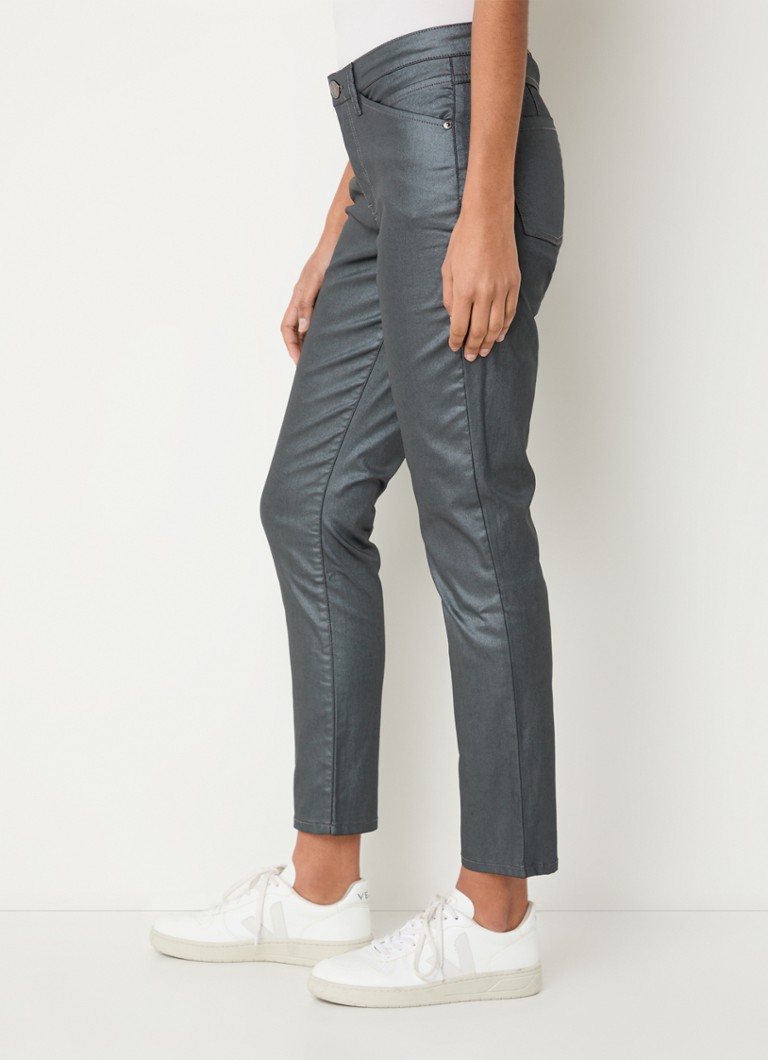 OPUS Emliy Jeans, blugi eleganți, slim fit, cu talie medie și finisaj metalic.