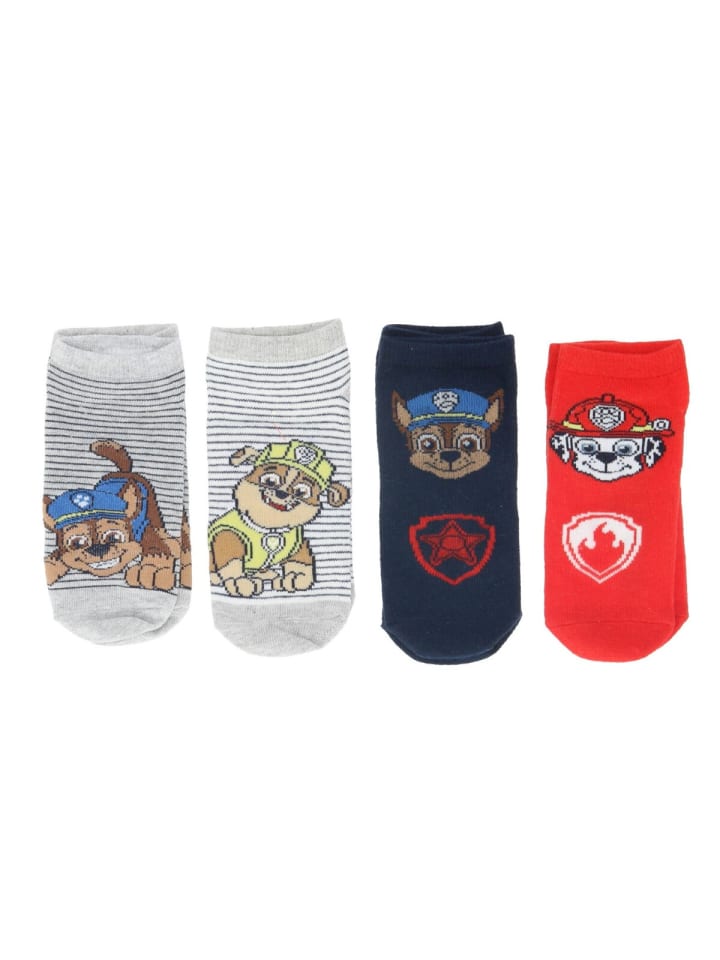 Paw Patrol Paw Patrol Kinder Socken 4er Pack Sneaker Strümpfe  Söckchen in mehrfarbig günstig kaufen