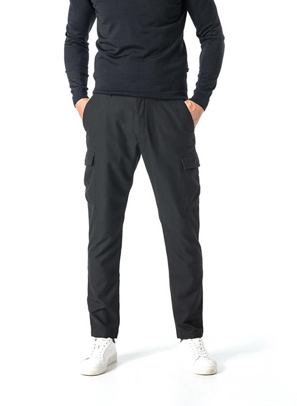 JOOP!, Cargohose, Modern Fit, Mikrofaser, schwarz