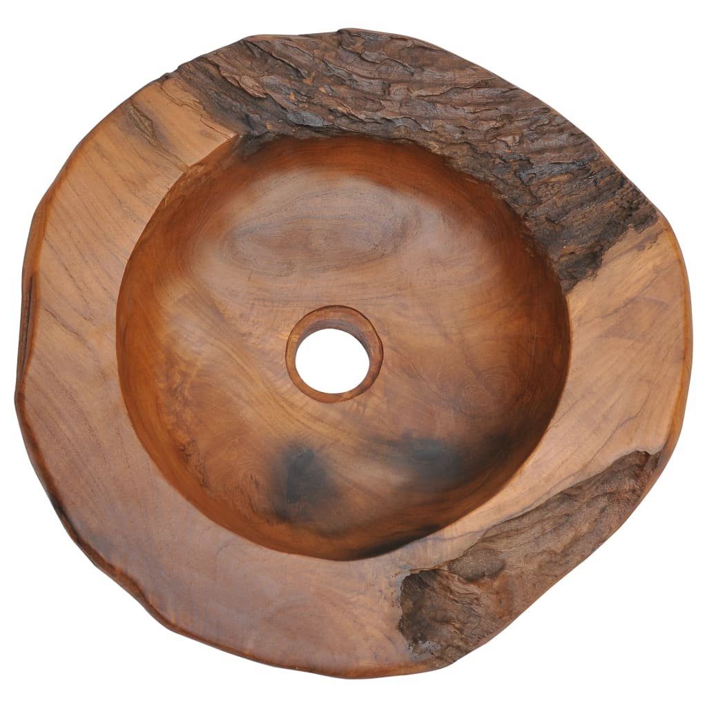 vidaXL Waschbecken Becken Teak Massiv 45 cm