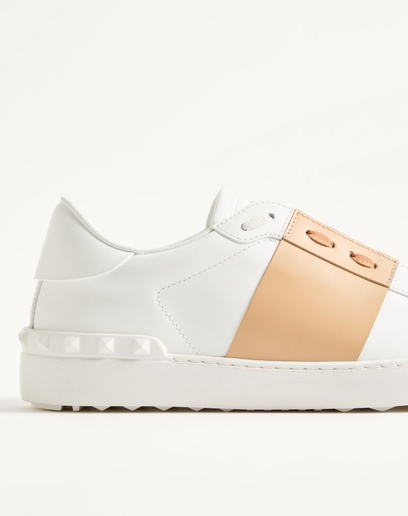 Baskets ouvertes en cuir de veau