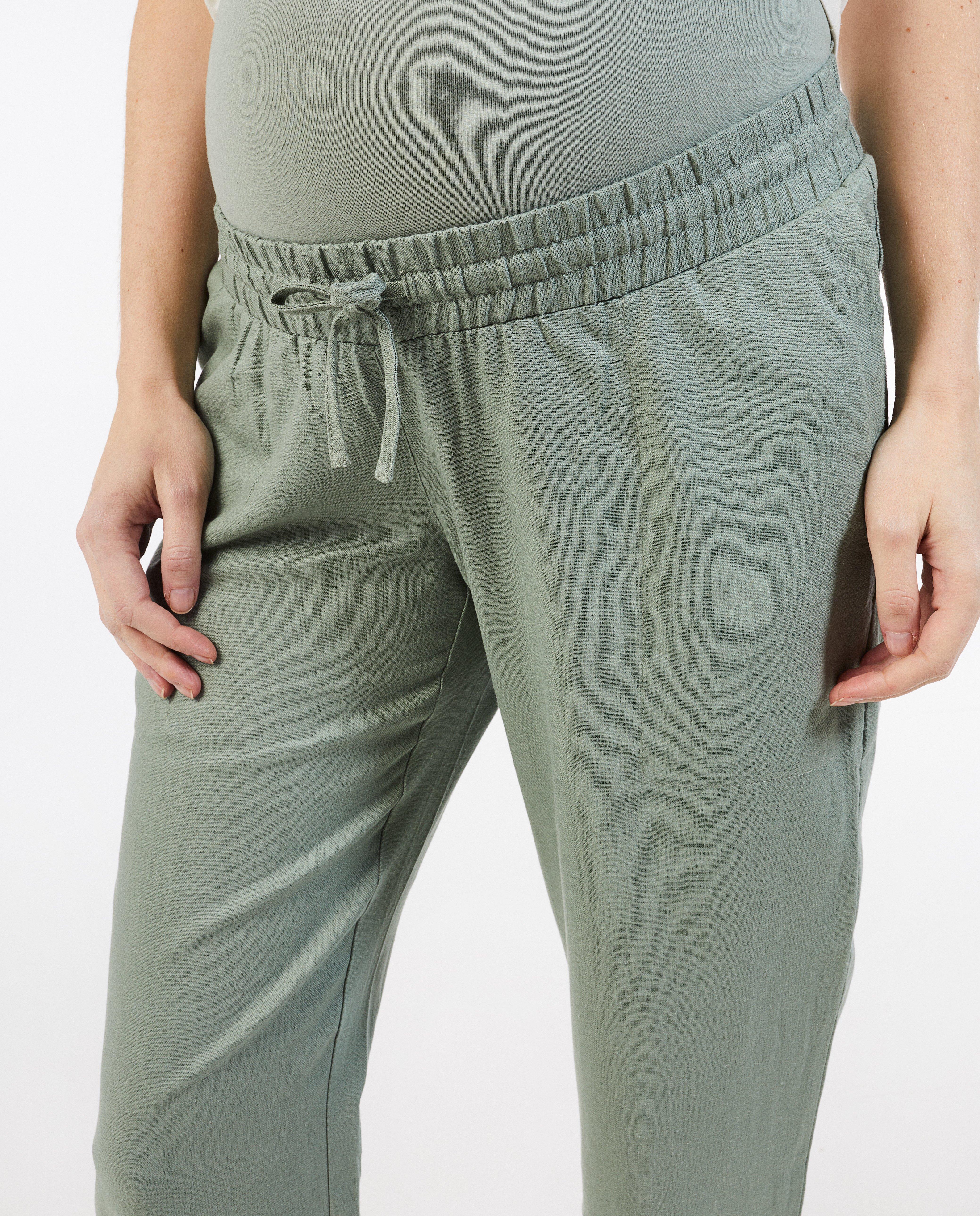 Pantaloni premaman Atelier Maman Green cu in kaki