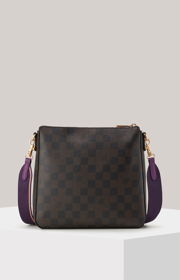 Schultertasche Piazza Diletta Jasmina in Dunkelbraun/Lila