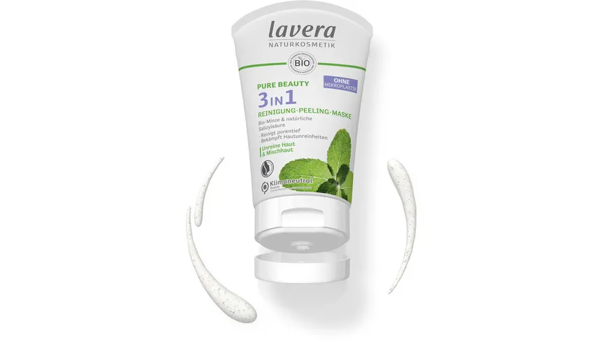 lavera PURE BEAUTY 3in1 Reinigung - Peeling - Maske 125 ml