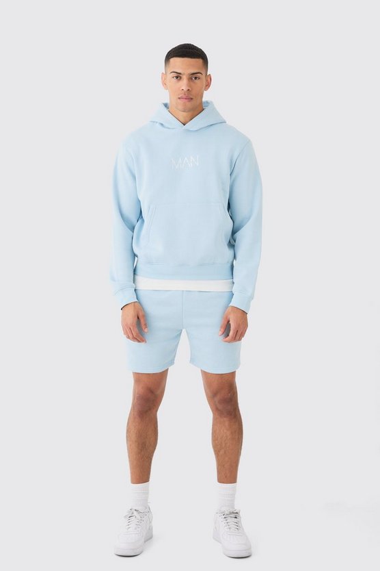 Kurzer kastiger Man Hoodie-Trainingsanzug