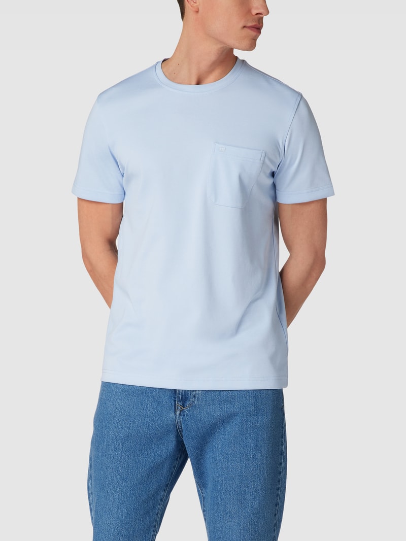 T-Shirt mit Brusttasche in bleu