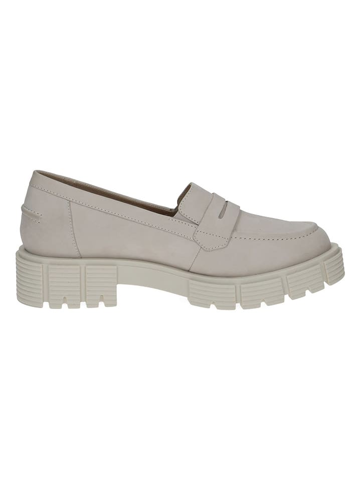 Caprice Leder-Slipper in Grau günstig kaufen