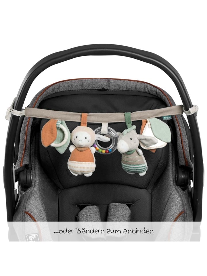 Fehn Kinderwagenkette mit Rassel & Quietsche - Esel & Schaf in grau,bunt günstig kaufen onesize